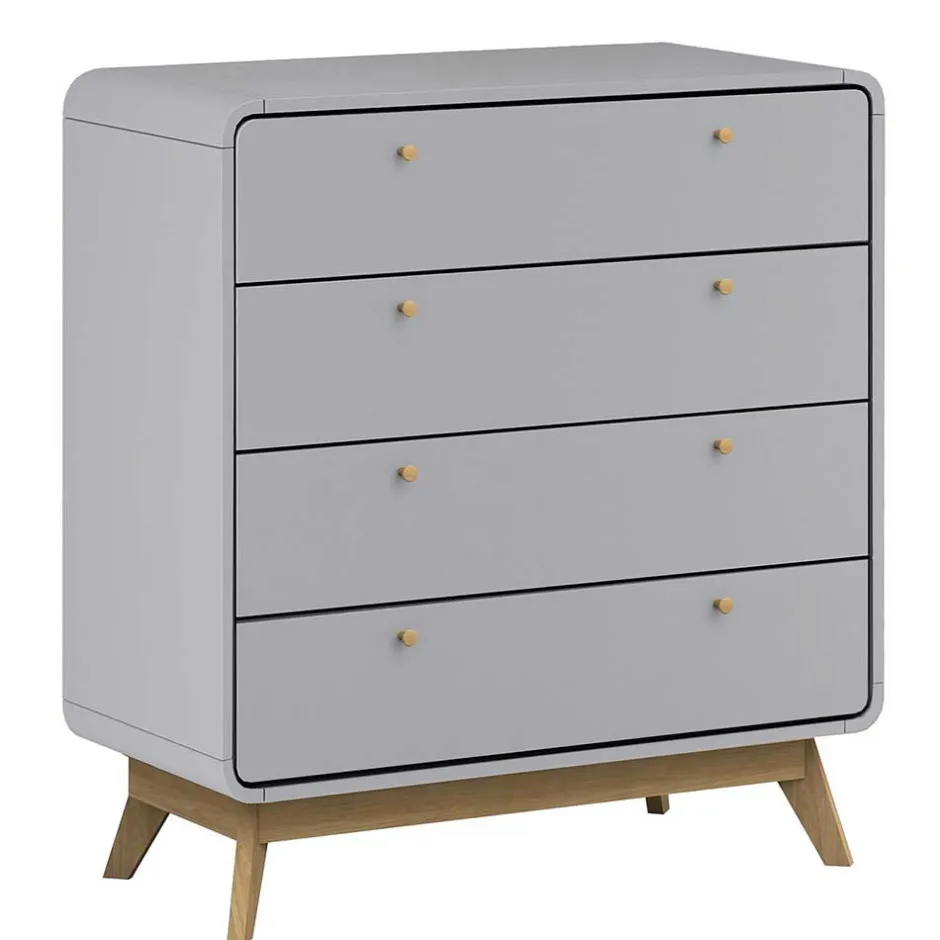 Skandi Kommode in Grau & Eiche - Wavan^Wohnen Online