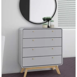 Skandi Kommode in Grau & Eiche - Wavan^Wohnen Online