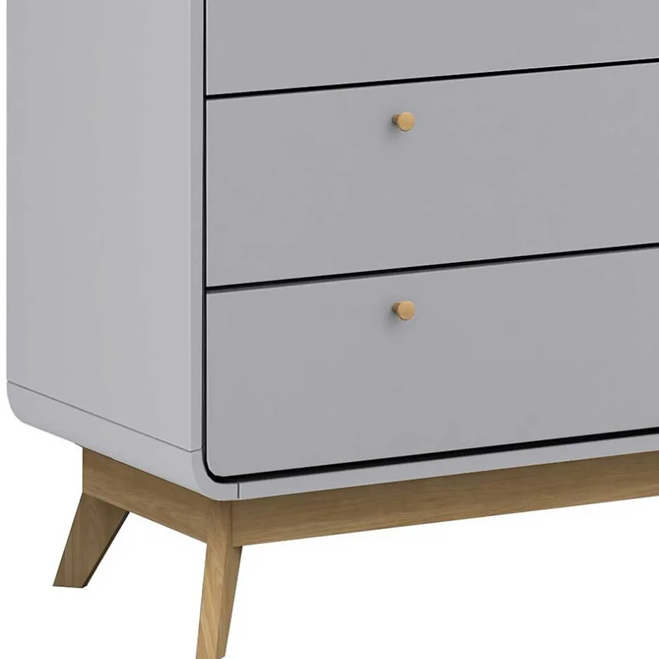 Skandi Kommode in Grau & Eiche - Wavan^Wohnen Online