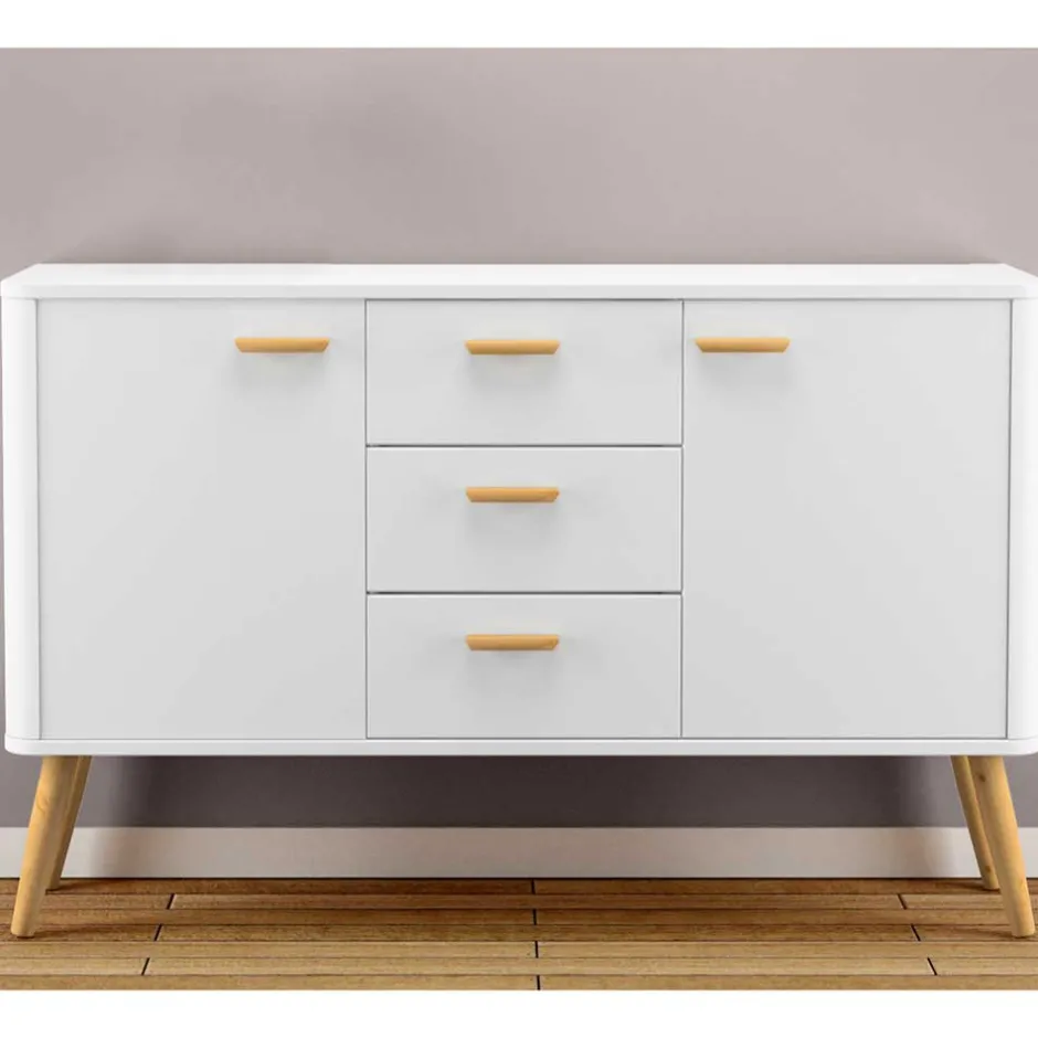 Skandi Kommode in Weiß mit Eiche - Gazona^Wohnen Best