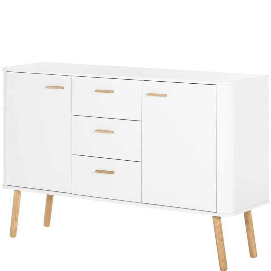 Skandi Kommode in Weiß mit Eiche - Gazona^Wohnen Best