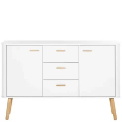 Skandi Kommode in Weiß mit Eiche - Gazona^Wohnen Best