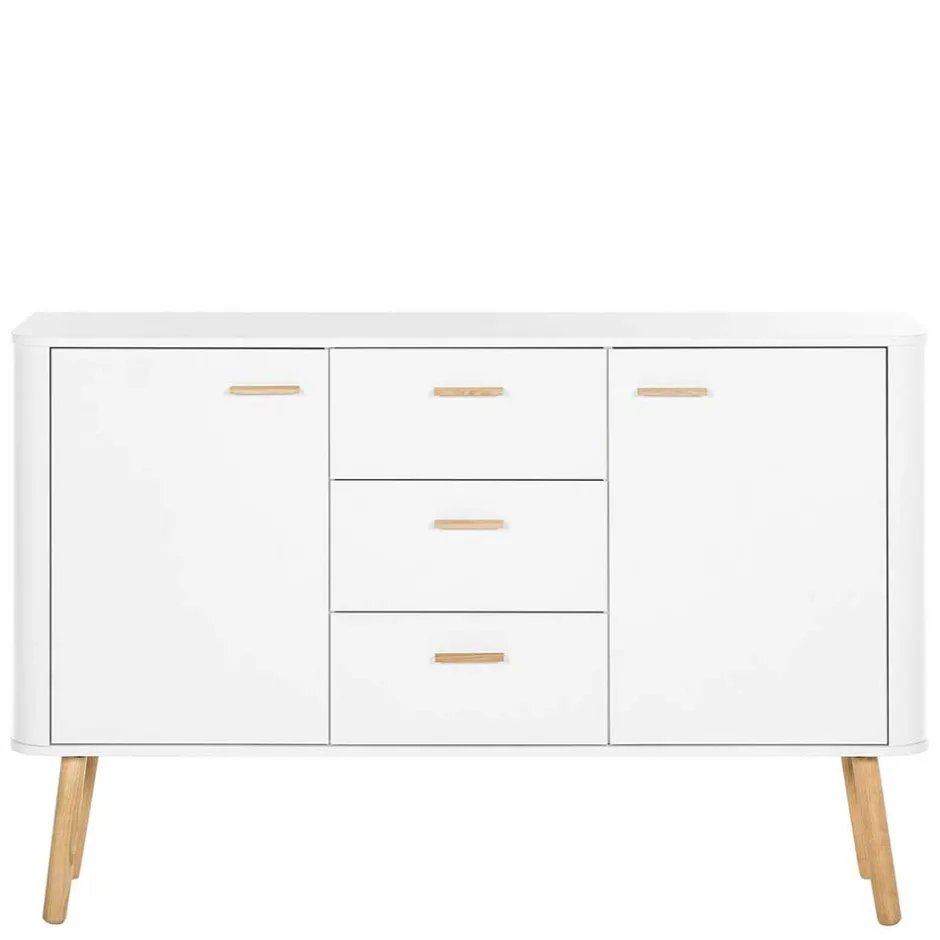 Skandi Kommode in Weiß mit Eiche - Gazona^Wohnen Best