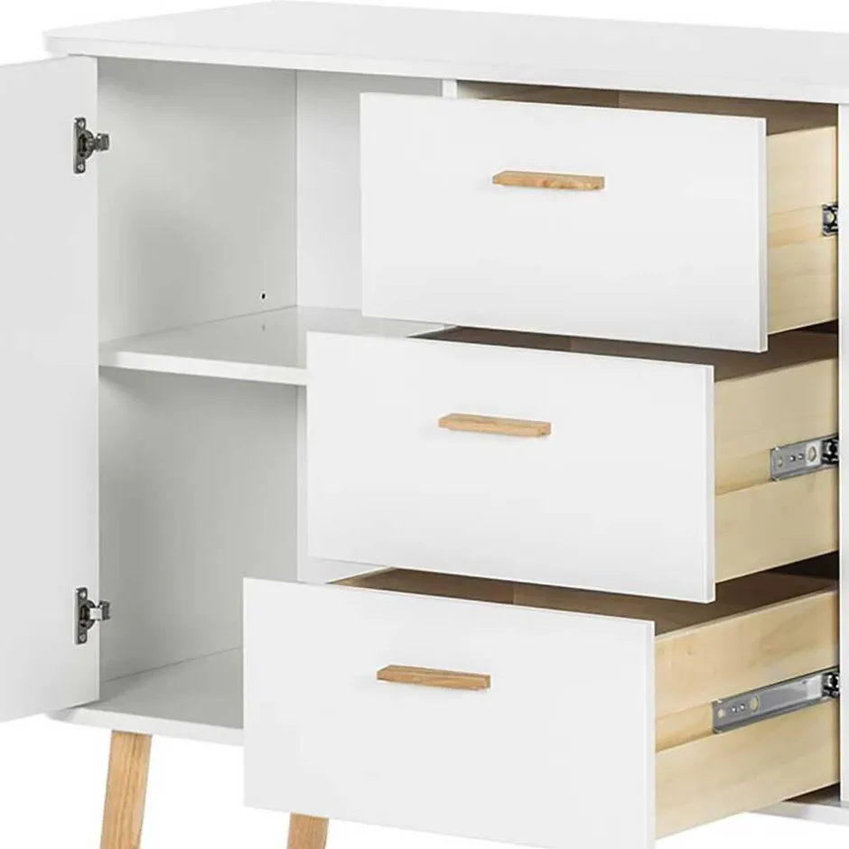 Skandi Kommode in Weiß mit Eiche - Gazona^Wohnen Best