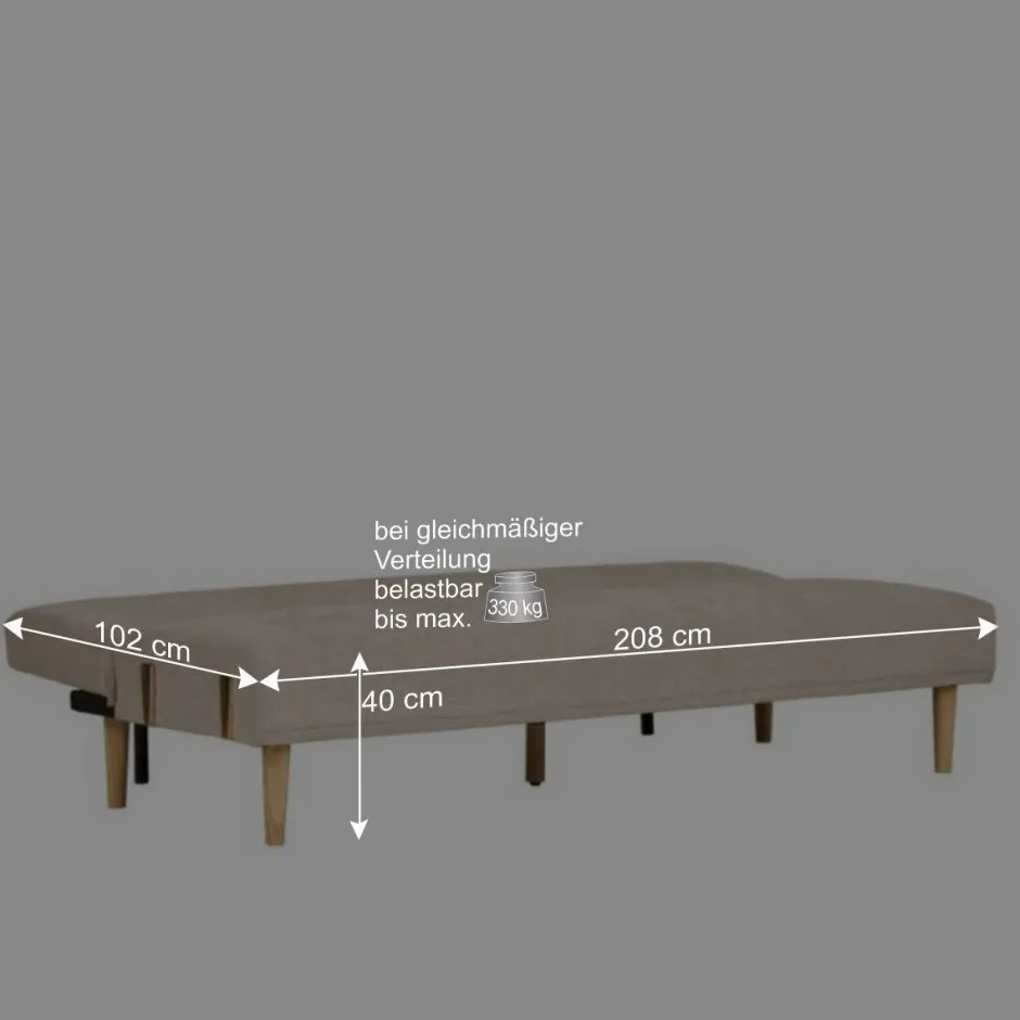 Skandi Schlafsofa in Beigegrau - Anhora^Wohnen Sale