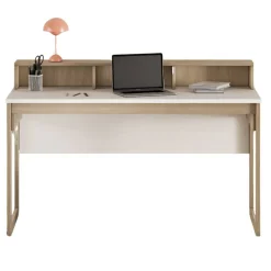 Skandi Schreibtisch in Eiche Optik und Weiß - Ovidio^Wohnen Hot