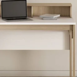 Skandi Schreibtisch in Eiche Optik und Weiß - Ovidio^Wohnen Hot