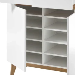 Skandi Schuhschrank in Weiß & Eiche - Blacingo^Wohnen