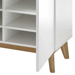 Skandi Schuhschrank in Weiß & Eiche - Blacingo^Wohnen