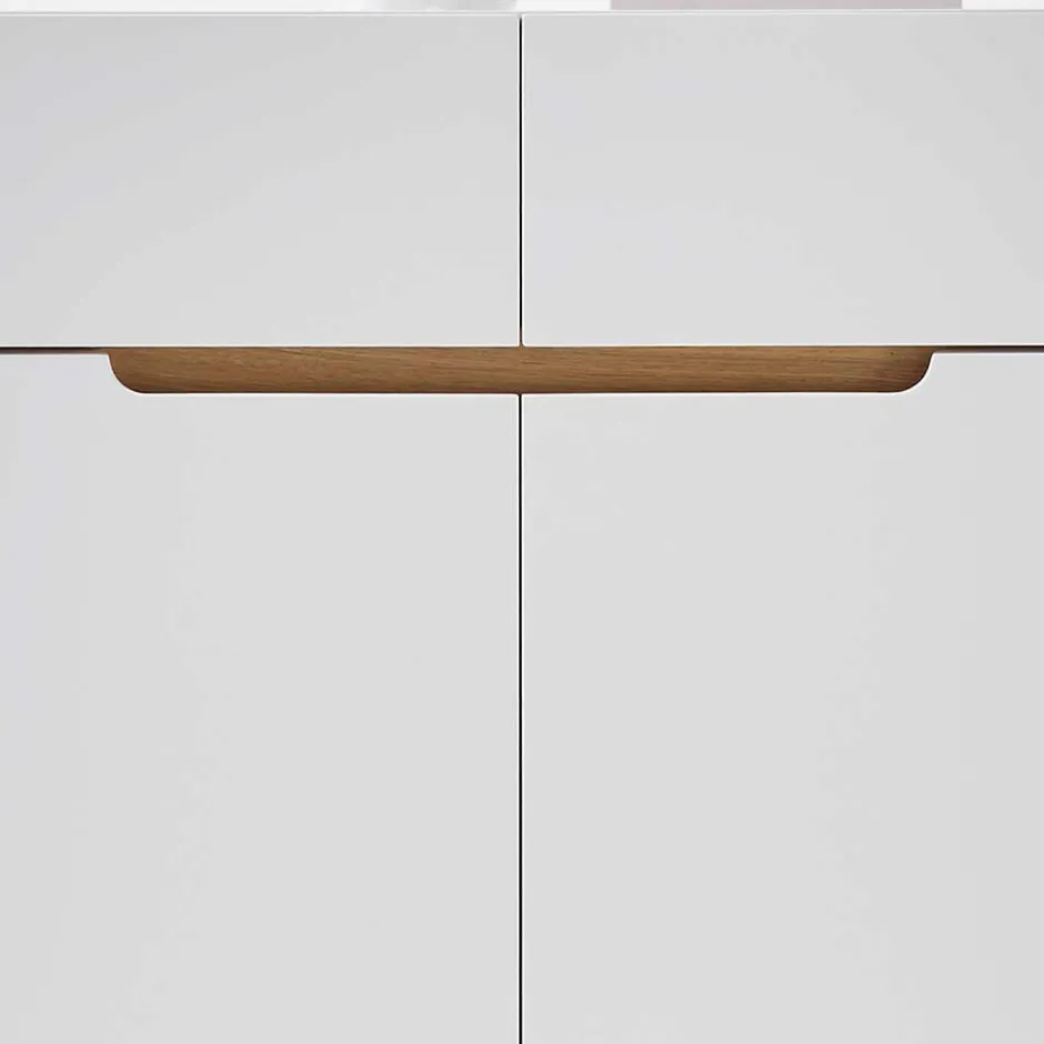 Skandi Schuhschrank in Weiß & Eiche - Blacingo^Wohnen