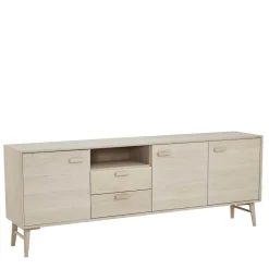 Wohnen Skandi Sideboard in Eiche Weiß - Lametla