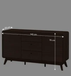 Wohnen Skandi Sideboard in Walnuss Optik - Pastilla