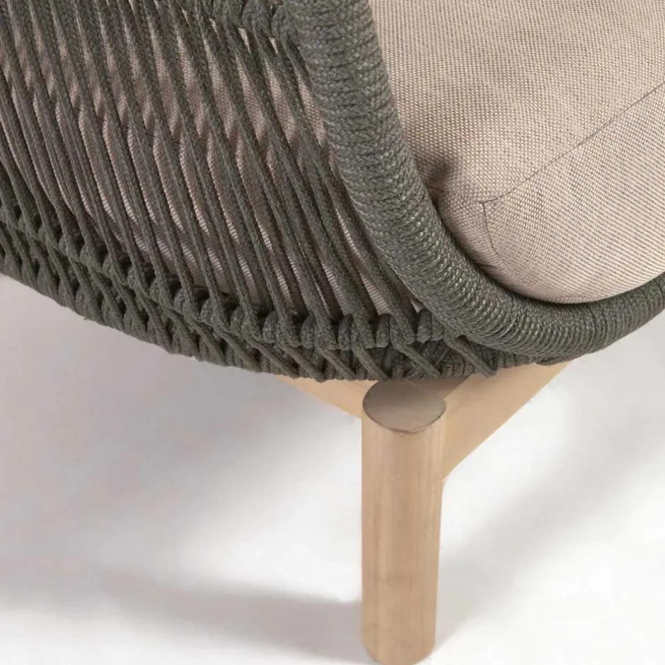 Wohnen Skandi Sofa aus Kordel in Dunkelgrün - Pluto