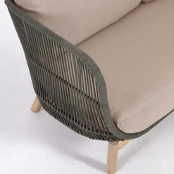 Wohnen Skandi Sofa aus Kordel in Dunkelgrün - Pluto