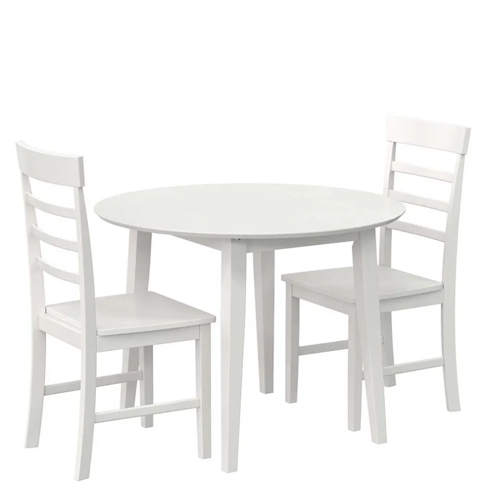 Skandi Tischgruppe in Weiß - Rarera (dreiteilig)^Wohnen Discount