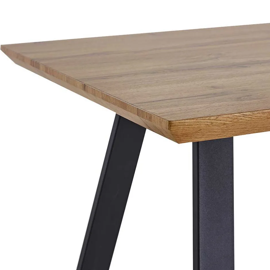 Wohnen Skandi Tischgruppe mit Armlehnenstühlen - Rasimo (fünfteilig)