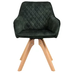 Skandi Tischgruppe mit Samt Stühlen - Pius (siebenteilig)^Wohnen Best