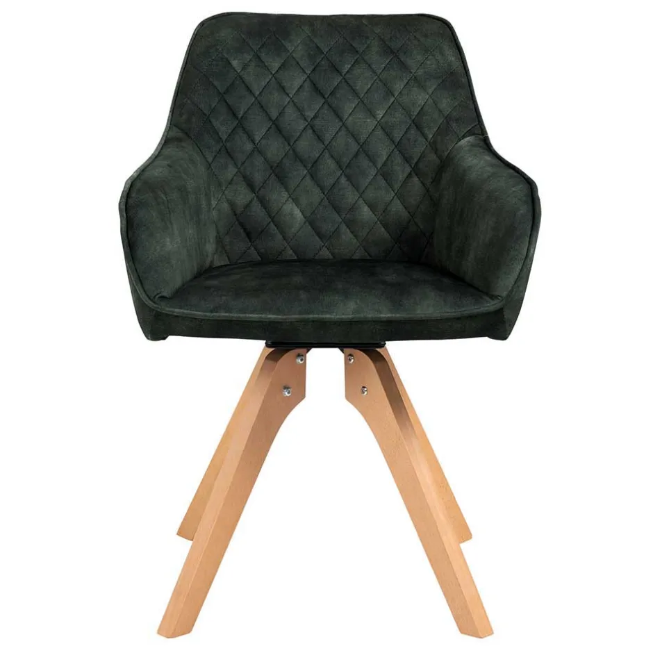 Skandi Tischgruppe mit Samt Stühlen - Pius (siebenteilig)^Wohnen Best