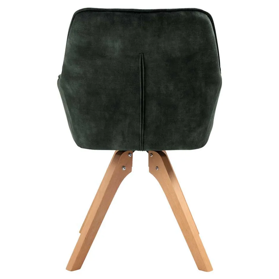 Skandi Tischgruppe mit Samt Stühlen - Pius (siebenteilig)^Wohnen Best