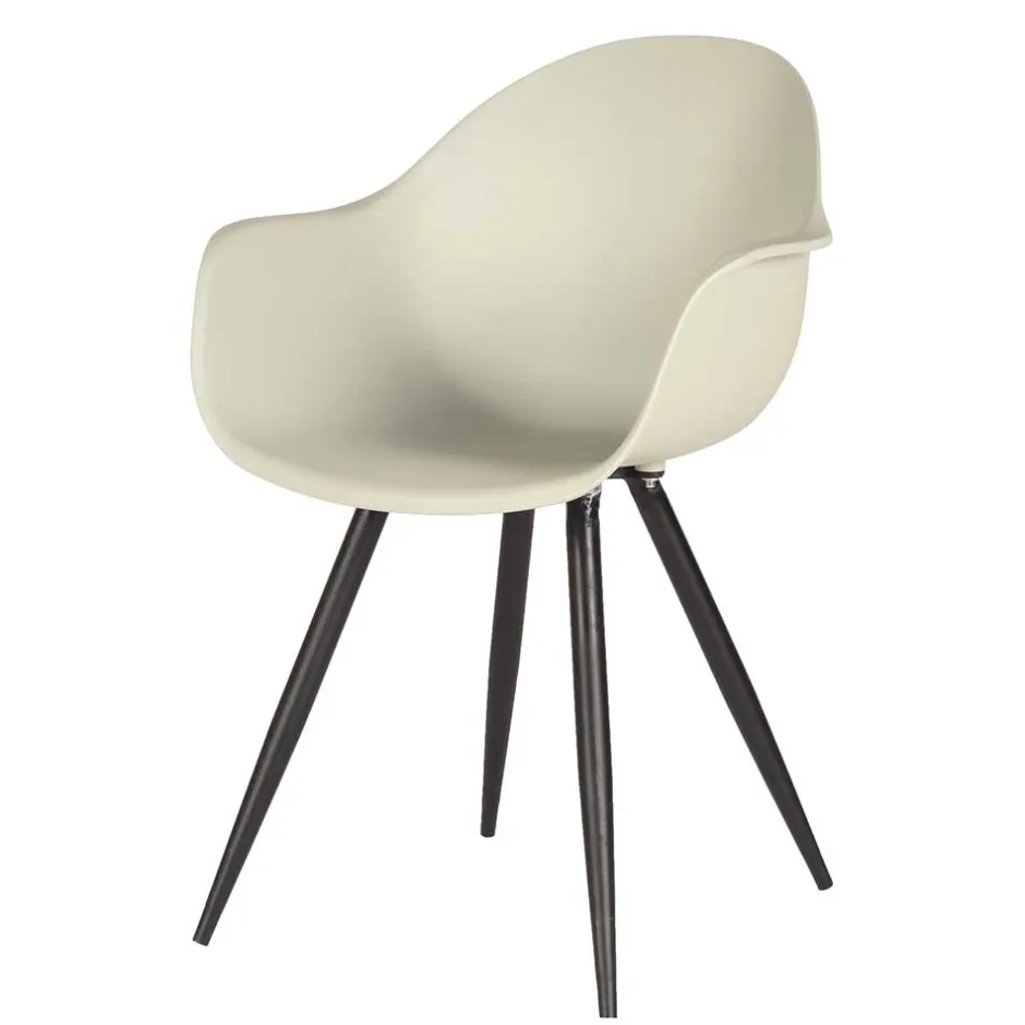 Skandi Tischsessel in Hellgrau & Schwarz - Naviron (2er Set)^Wohnen