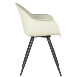 Skandi Tischsessel in Hellgrau & Schwarz - Naviron (2er Set)^Wohnen