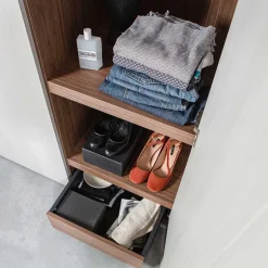 Wohnen Skandi 3-türiger Schlafzimmerschrank in Grau - Rochella