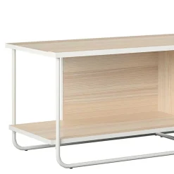 Wohnen Skandi TV Tisch in Weiß und Natur - Elmavirio