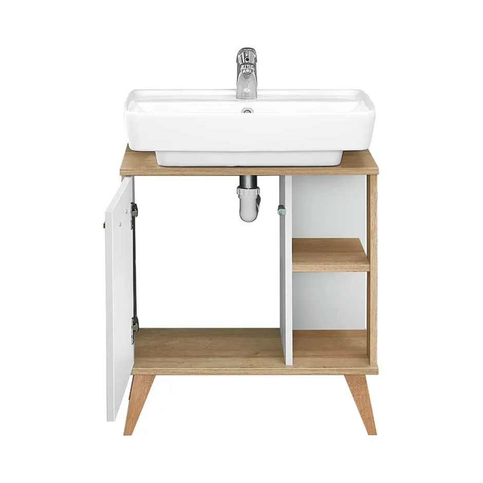 Wohnen Skandi Waschbeckenunterschrank zweifarbig - Timur