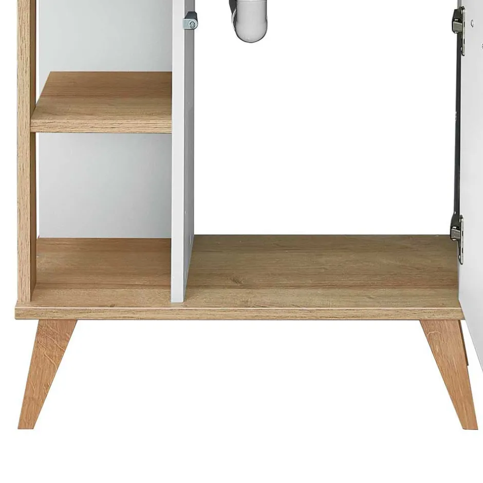 Wohnen Skandi Waschbeckenunterschrank zweifarbig - Timur