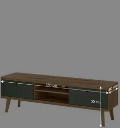 Wohnen Skandi Wohnzimmer Schränke & Wandboard - Oliva (dreiteilig)