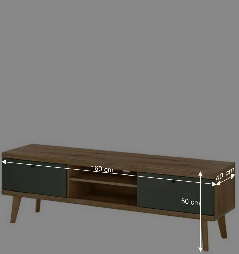 Wohnen Skandi Wohnzimmer Schränke & Wandboard - Oliva (dreiteilig)