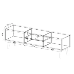 Wohnen Skandi Wohnzimmermöbel im Set - Cablos III (dreiteilig)