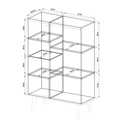 Wohnen Skandi Wohnzimmermöbel im Set - Cablos III (dreiteilig)