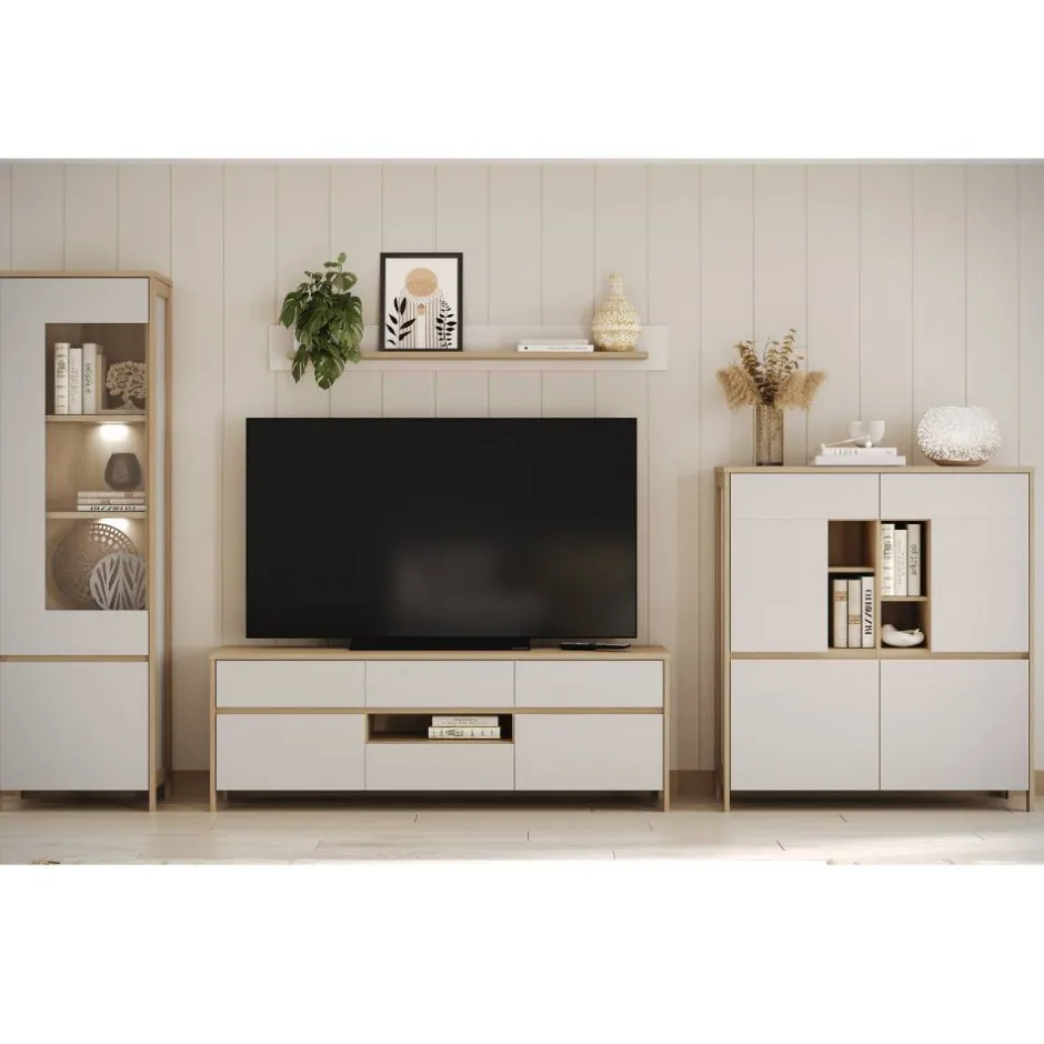 Skandi-TV-Wohnwand Kombi - Ovidio (vierteilig)^Wohnen Sale