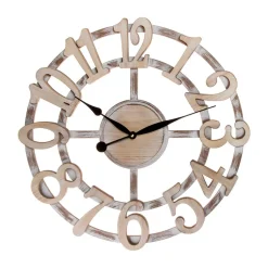 Skelett Design Wanduhr in White Wash - Herri^Wohnen Clearance