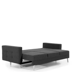 Wohnen Sofa mit Bettfunktion in Altrosa Samt - Graland