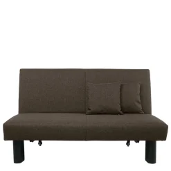 Sofa mit Bettfunktion in Braun mit Schwarz - Amor^Wohnen Clearance