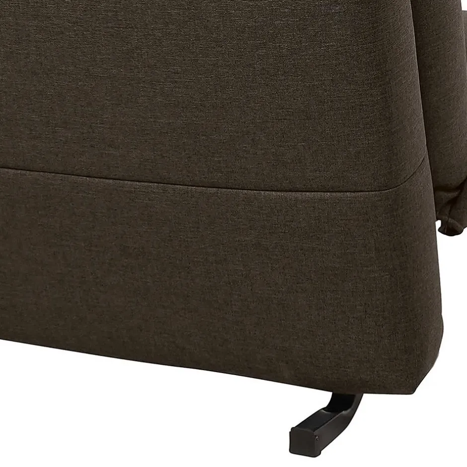 Sofa mit Bettfunktion in Braun mit Schwarz - Amor^Wohnen Clearance