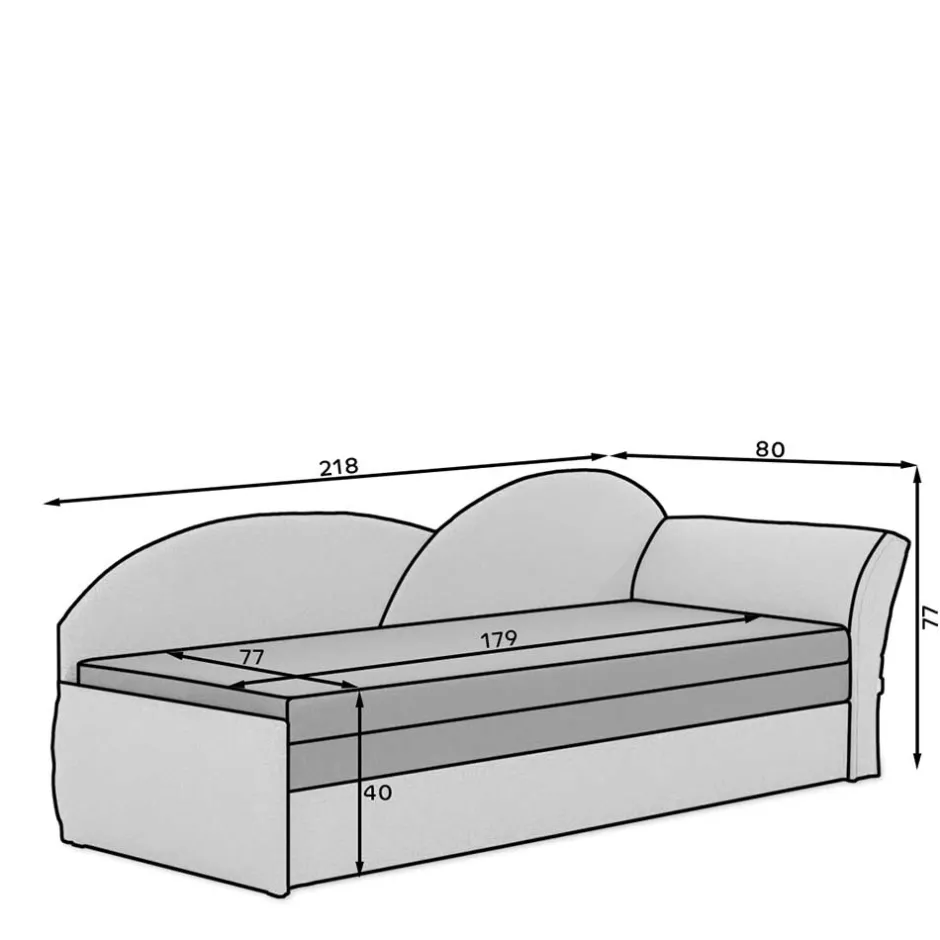 Sofabett mit Klappmechanik und Bettkasten - Yemons^Wohnen New