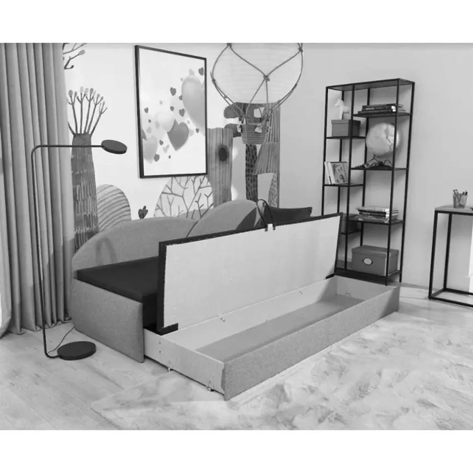 Sofabett mit Klappmechanik und Bettkasten - Yemons^Wohnen New