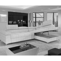 Sofaecke mit Schlaffunktion in Beige Webstoff - Rirua^Wohnen Online