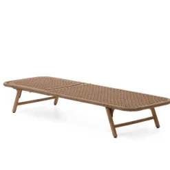 Wohnen Sonnenliege aus Kordelgeflecht in Beige - Draguno