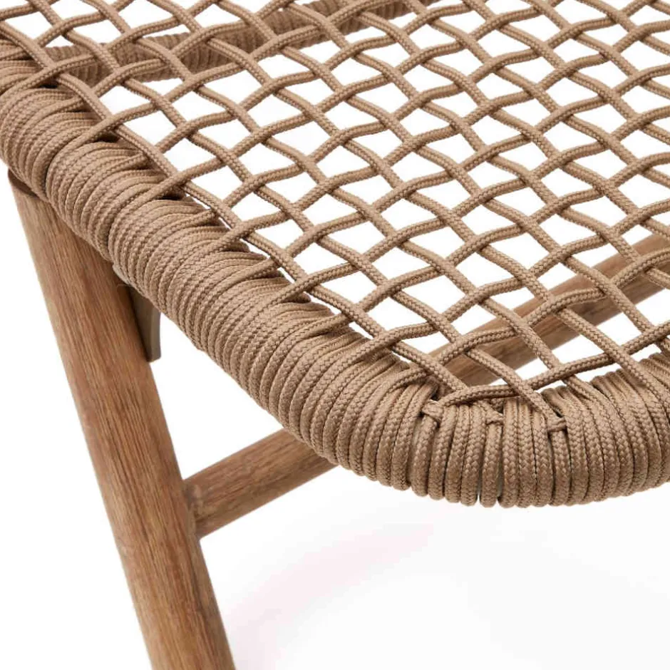 Wohnen Sonnenliege aus Kordelgeflecht in Beige - Draguno