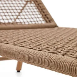 Wohnen Sonnenliege aus Kordelgeflecht in Beige - Draguno