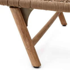 Wohnen Sonnenliege aus Kordelgeflecht in Beige - Draguno