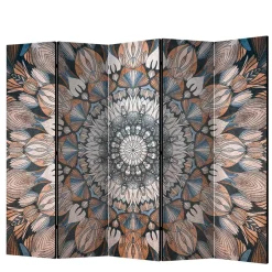 Spanische Trennwand mit Mandala Motiv bedruckt - Waykiko^Wohnen Discount