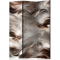 Spanische Wand in Braun & Hellgrau bedruckt - Dennja^Wohnen Online