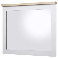 Wohnen Spiegel in Weiß & Sonoma-Eiche Dekor - Nudion