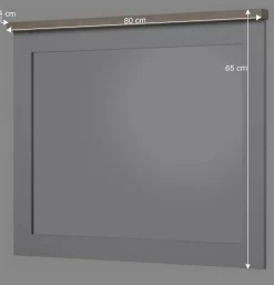 Wohnen Spiegel in Weiß & Sonoma-Eiche Dekor - Nudion