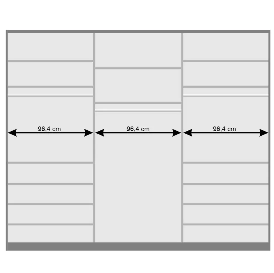 Wohnen Spiegel Kleiderschrank mit Falttüren - Donpiave